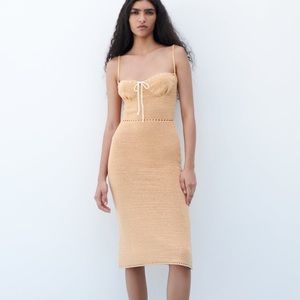 Zara midi knit corset dress